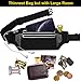 QUANFUN Slim Running Belt, Fanny Packs Waist Pack for Cell Phones,Running Pouch Cell Phone Holder with Two Zip Pockets for Women Men, Workout Gym Accessories Runner Belt Fits up to 6.5