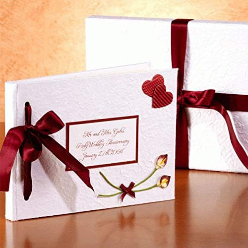 The Gift Experience Personalised Ruby Wedding Anniversary Photo Album | Mark 40 years of marriage with this lovely personalised handmade album