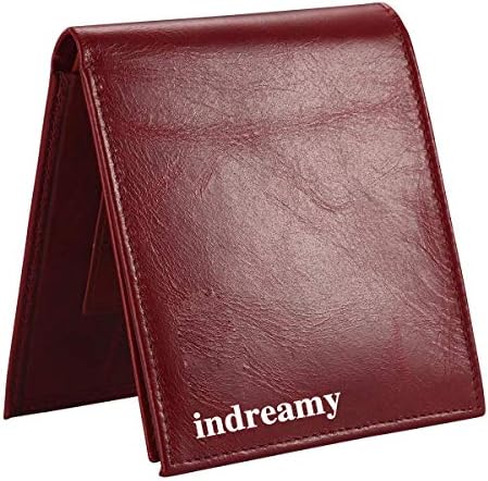 LAFENI Bifold Wallet,Mens Genuine Leather RFID Blocking Wallet with ID Window