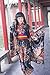 Anshuo Japanese Cherry Black Kimono Anime Cosplay Costume Lolita Dress
