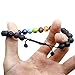 BESKIT Men Women 8mm Lava Rock 7 Chakras Essential Oil Diffuser Beads Bracelet Braided Rope Healing Gemstone Beads Yoga Bracelet Bangle (4 Pcs Bracelet Set)