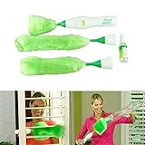 Gotd Multifunctional Electric Green Feather Dusters Dust Cleaning Brush for Blinds (Green)