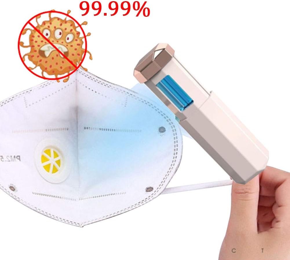WMAJ UV Sterilizer, Hand-Held Portable Disinfection Stick, Can Kill 99.99% of Bacterial Viruses And Bacteria, Used in Masks, Mobile Phones, Clothes,Pink