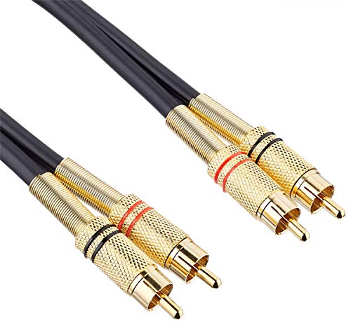 Pro Signal PSG00460 2x Phono (RCA) Male to 2x Male Lead, 3m, Black