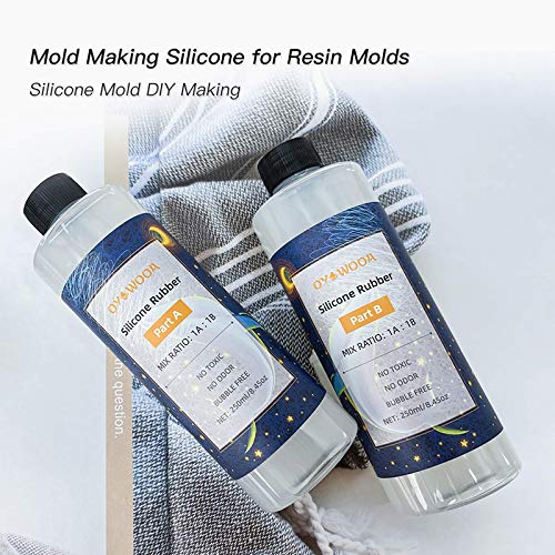 Silicone Molds Making Kit Liquid Silicone Rubber for Resin Molds, Silicone Molds DIY Manual Making (16.9 oz)