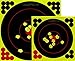 Splatter Targets -Range Pack - (25 Targets) 12x18 inch Silhouettes, Adhesive Splatter Targets 12x12 inch, 8x8 inch, 3x3 inch, Shooting Targets -Gun-Rifle-Pistol-Airsoft