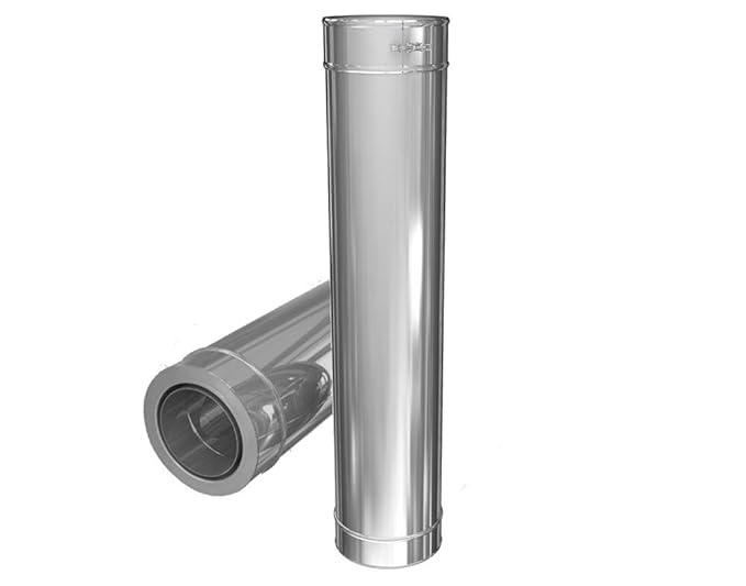Edelstahlschornstein Wanddurchführung 1000 mm DW 150 kürzbar mit Wandfutter inkl. Klemmband Edelstahlschornstein Wanddurchführung 1000 mm DW 150 kürzbar mit Wandfutter inkl. Klemmband