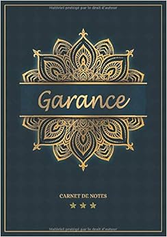 Garance - Carnet de notes: Cahier A5 avec prénom ...