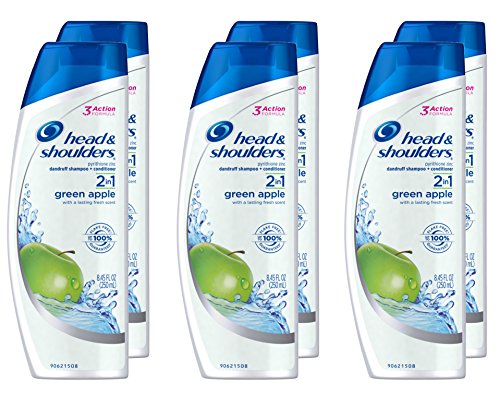 Head and Shoulders Green Apple 2-in-1 Anti-Dandruff Shampoo + Conditioner 8.45 Fl Oz (Pack of 6) (Packaging may vary) - Thumbnail 6