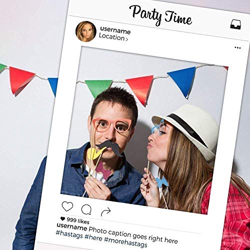 Selfie Frame Social Media Photo Frame Booth Prop Cutout Poster