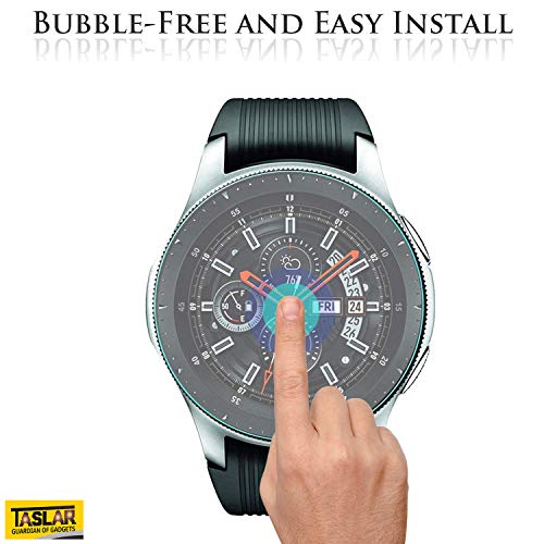Taslar Screen Protector Arc Edge Tempered Glass Scratch Protector Guard Card for Samsung Galaxy Watch (46mm) 2018 / Sams