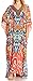 Sakkas Anahi Flowy Design V Neck Long Caftan Dress/Cover Up with Rhinestone