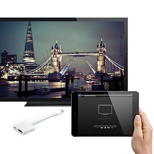 Click Here to See More Images Digital AV Adapter,Sundlight Mini DisplayPort to HDMI Adapter Converter Cable for Phone iPad iPod touch,HD Monitor Projector