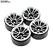 Hobbymarking 4Pcs RC Rock 1/10 Aluminium Alloy 1.9 Inch Beadlock Wheel Rim for RC Crawler Axial SCX10 TAMIYA CC01 RC4WD D90 D110 Wheel Hub