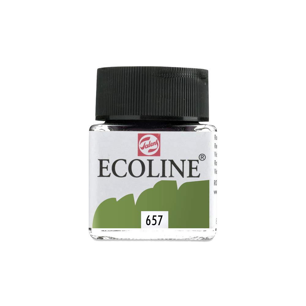 ECOLINE - PAINTING & DRAWING LIQUID WATERCOLOUR INK - BRONZE GREEN 30ml