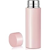 Irenare 5oz Mini Water Bottle Mini Insulated Stainless Steel Bottle Purse Water Bottle Cute Leak Proof Flask Keeps Drink Cold and Hot for Purse Women(Light Pink,1 Piece)