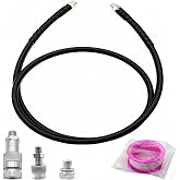 Black Hydraulic Hose Assembly with 3/8" Thread, Designed for High - Pressure Applications, Hydraulic Pressure Tested up to 10000 psi