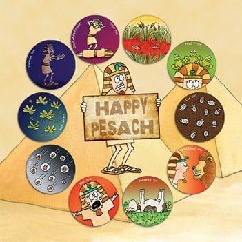 Passover Serviette 10 Plagues English Text, Paper Napkins for Passover