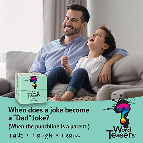 ? WORD TEASERS Dad Jokes Dad Joke Cards for Adults & Kids Funny Dad Joke Game for Family