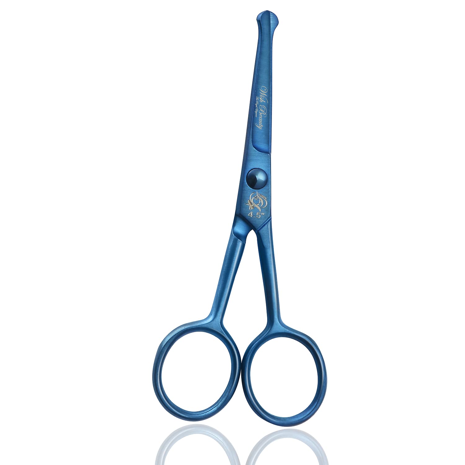 Glamified Glam Pet Grooming Shears[Blue],4.5" Dog Eye Cutter Scissors Stainless Steel W/Safety Rounded Tips for Professional Pets Dogs Cats Grooming Tool