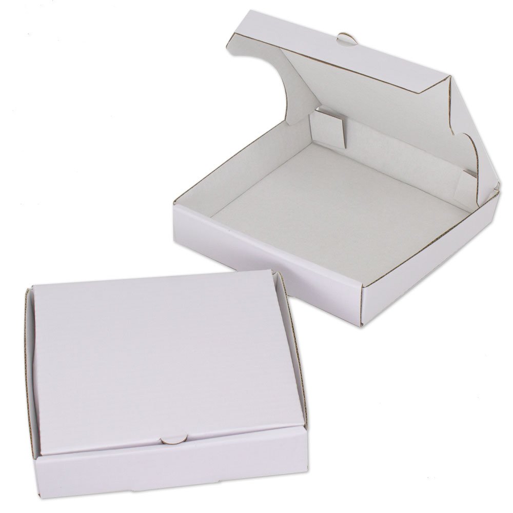 5" White Mini Pizza Boxes (Pack of 8) Chica and Jo Brand Square