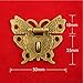 4 PCS Antique Clasp Hasp Latches Vintage Bronze Decorative Butterfly Hook Lock with Screws for Suitcase Case Crafting Wooden Boxes（Length:2-1/4