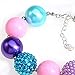 Bling Bling Chunky Bubblegum Necklace Small Mermaid Tail Fashion Beads with Gift Box for Baby Girls (Mermaid Tail)
