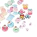 Pandahall 50pcs Mixed Color Candy & Cake Resin Cabochons Food Flat Back DIY Nail Decoration Cell Phone Brooch Back Ring Pad Base Making