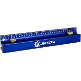 JIAXLTD Removable Carpenter Framing Square Fence The edge is equipped with 8 inch marking ruler Anodized aluminum material and brass hand tightening screws Used for woodworking measurement stop fences
