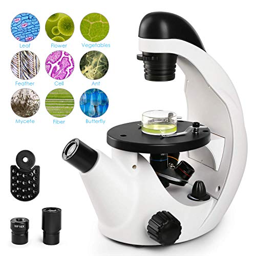 image for TELMU Inverted Microscope 40X-320X Specializing in Living Cells, Compo