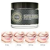 Best Natural Teeth Whitening Powder, 2FL OZ Organic Bamboo Activated Charcoal Powder Teeth Whitening, Safe Tooth Whitener for Sensitive Teeth Gums, Food Grade Powder