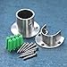 Hestya Stainless Steel Closet Pole Sockets Rod Socket Flange Set Rob Support Flange Holder, Easy Installation or Removal (U-O Shape)