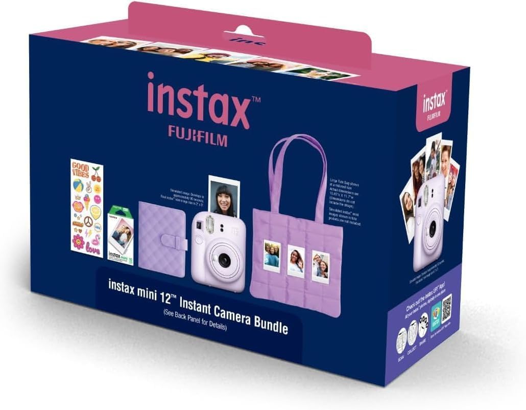 FUJIFILM Instax Mini 12 Holiday Bundle 2025 - Lilac Purple