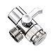 Sumnacon Sink Valve Diverter Faucet Splitter,1/2-Inch IPS Faucet Diverter Valves for Kitchen Bathroom Sink Faucet Replacement Part,Faucet Connector for Hose Adapter, Polished Chrome