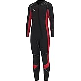 Hevto Kids Wetsuit for Boys Girls Toddler Youth 3/2mm Neoprene Shorty Full Wet Suits Front Zip in Cold Water for Swimming