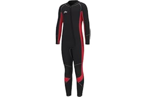 Hevto Kids Wetsuit for Boys Girls Toddler Youth 3/2mm Neoprene Shorty Full Wet Suits Front Zip in Cold Water for Swimming