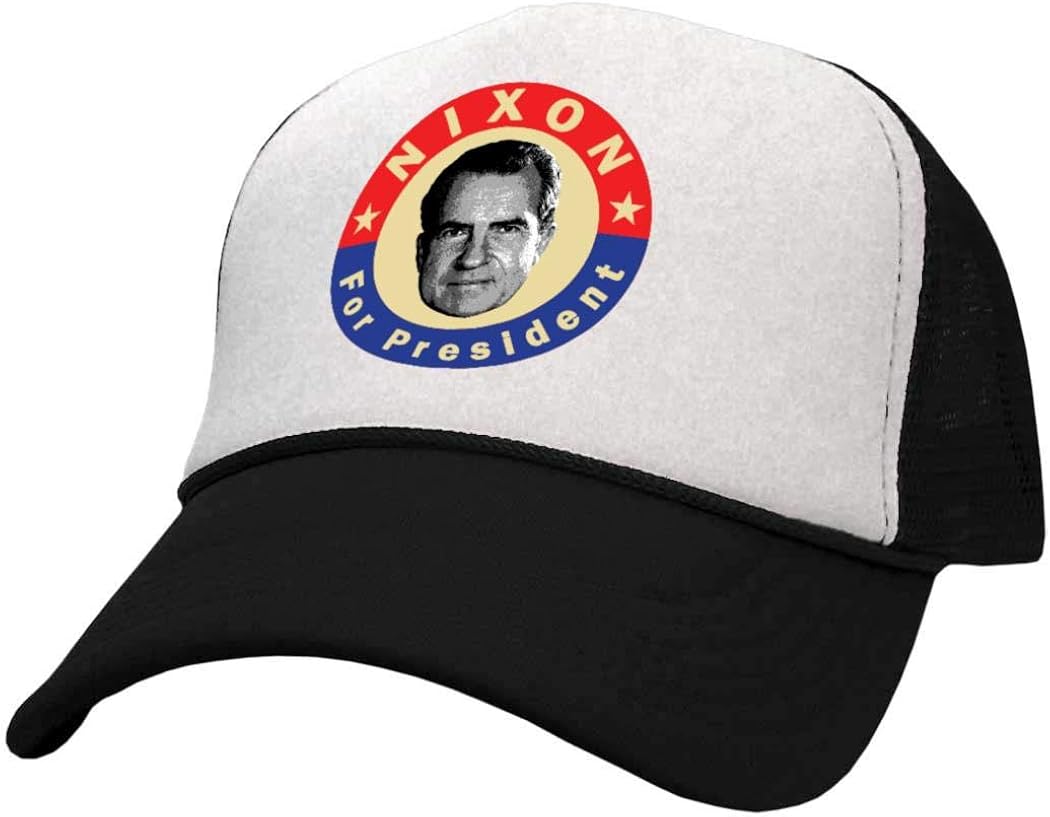 Richard Nixon for President 2020 Black Trucker Style Retro Hat at Amazon Men’s Clothing store
