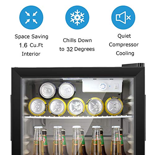 Antarctic Star Beverage Refrigerator Cooler 100 Can Mini Fridge Glass