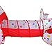 Babrit Cute Play Tent-Tunnel-Ball Pit with Basketball Hoop 3 in 1 Play House Children's Playground Toy Playpen with Tote Bag for Kid's Fun