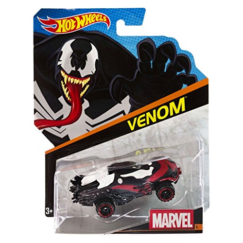 Hot Wheels, Marvel Character Car, Venom #6, 1:64 Scale