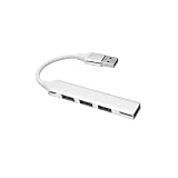 USB Hub 4 Ports, Multiple USB 3.0 Hub, USBA Splitter for Laptop, Extender for A Port Laptop, PC, Desktop and More