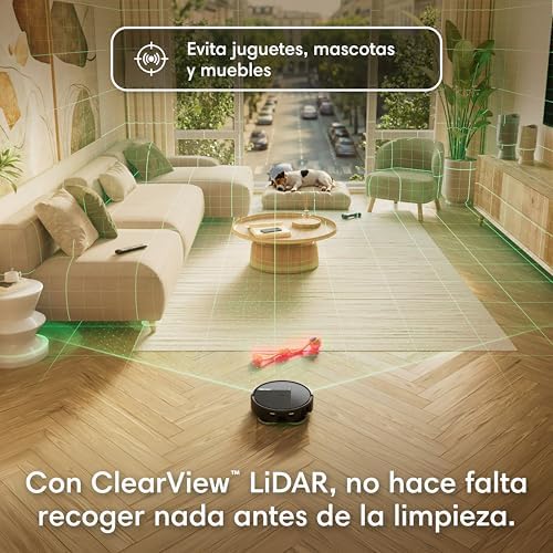 Roomba Plus 415 Combo e Base Multifunção AutoWash, Robô Aspirador e Esfregão, 20.000Pa, Esfregão Extensível, Esfregonas DualClean Liftables, Secagem a Quente, LiDAR Clearview, 90 Days Autonomy, Preto