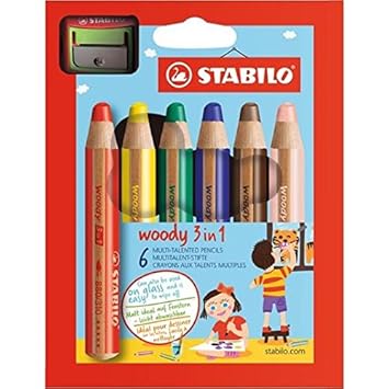 STABILO woody Buntstifte 6 pro Pack