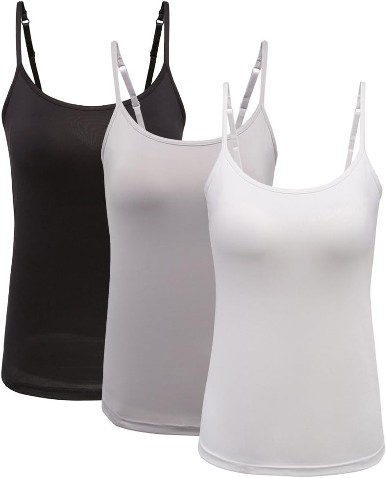 Womens Adjustable Spaghetti Strap Built in Bra Padded Camisole