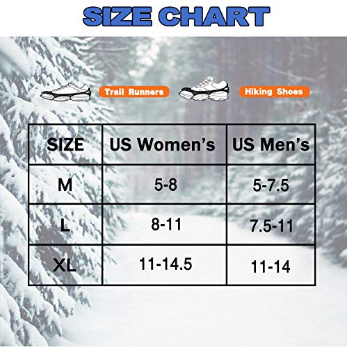 EnergeticSky Ice Cleats Spikes Crampons and Tread for Snow & Ice,The Only Innovative Design on Amazon,Attaches Over Shoes/Boots for Everyday Safety in Winter,Outdoor,Slippery Terrain. (Large) - Thumbnail 5