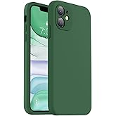 Vooii Compatible with iPhone 11 Case, Upgraded Liquid Silicone with [Flat Edges] [Camera Protection] [Soft Anti-Scratch Microfiber Lining] Phone Case for iPhone 11 6.1 inch - Green