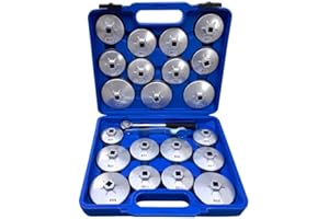 Shonee 23 Pcs Oil Filter Wrench Set, Aluminum Alloy Cup Type Oil Filter Socket Set, 1/2" Drive Oil Filter Removal Tool Kit, Oil Filter cap Wrench Set
