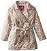 Pink Platinum Girls' Multicolor Animal Trench Jacket