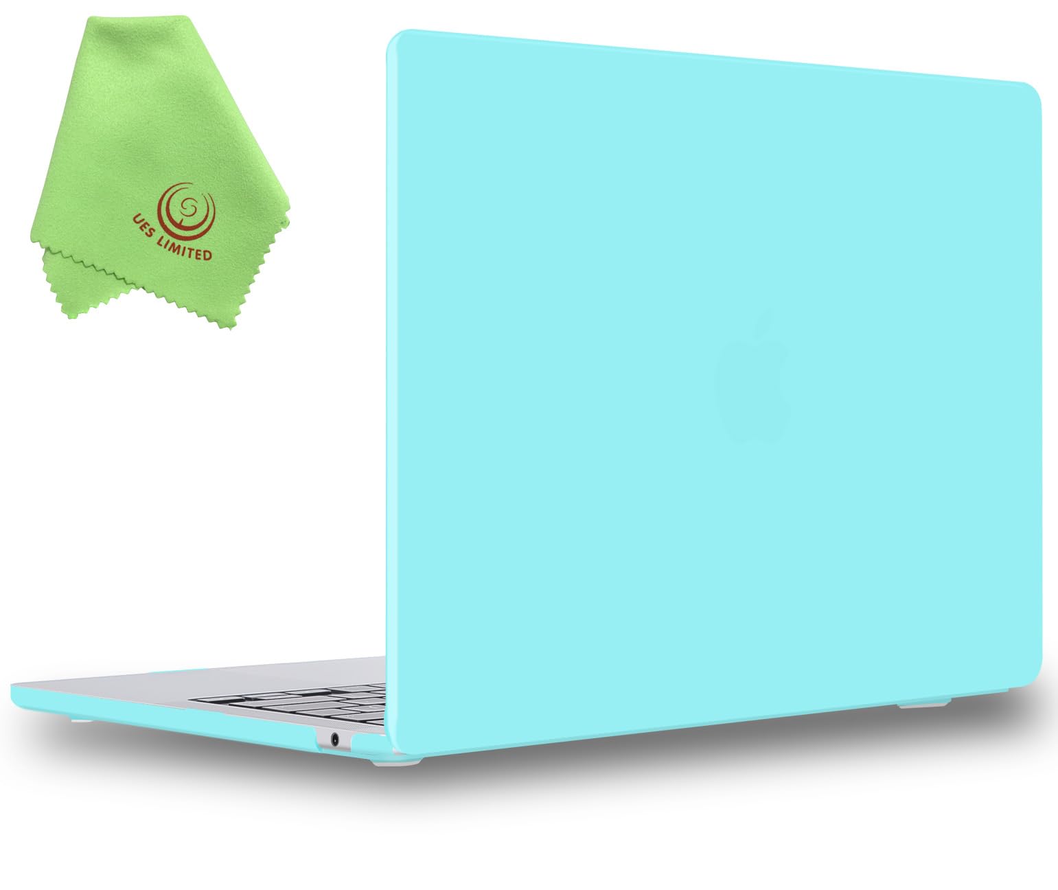 UESWILL Case Compatible with MacBook Air (15 inch, M2 M3 M4 M5, 2023 2024 2025 2026) Model A3448 A3241 A3114 A2941, Matte Hard Shell Cover + Microfiber Cloth, Turquoise