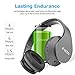 Ifecco Bluetooth Headphones, 4 in 1 Upgrade Bluetooth Foldable Over-ear Headsets with Micro Support SD/TF Card for Bluetooth-enabled Devices (Cool Gray)
